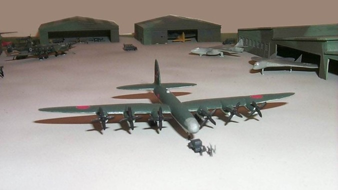 Giới lãnh đạo quân đội Nhật từng mơ một siêu phi cơ ném bom có thể oanh tạc bờ tây nước Mỹ. Ảnh: Airwar1946.