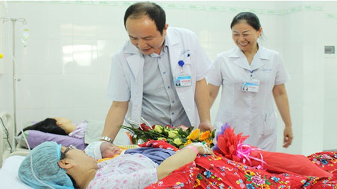 Đây là trường hợp thụ tinh nhân tạo đầu tiên tại Bệnh viện Sản Nhi Quảng Ninh. Ảnh: Moh.