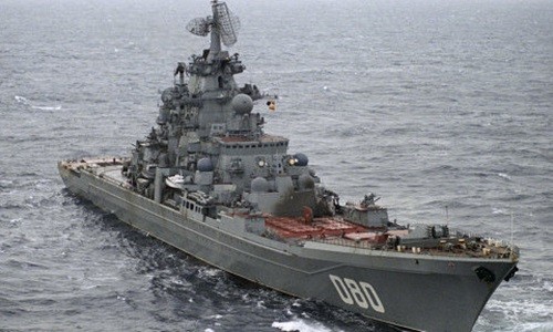 Tuần dương hạm hạt nhân Đô đốc Nakhimov. Ảnh: Ria Novosti.