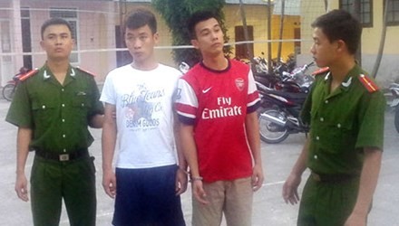 Nguyễn Đức Huy và Nguyễn Việt Anh bị công an bắt giữ trước đó.