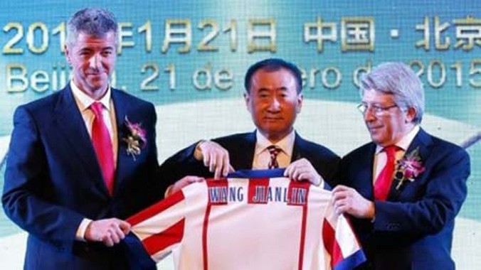 Tỷ phú Vương Kiện Lâm mua 20% cổ phần đội bóng Athletico Madrid của Tây Ban Nha.