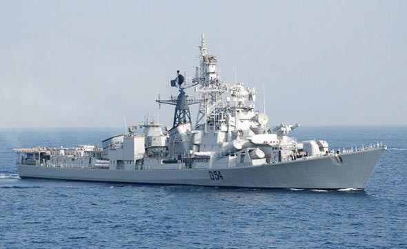 Tàu chiến INS Ranvir của Ấn Độ. Ảnh: Pakistan Defence.