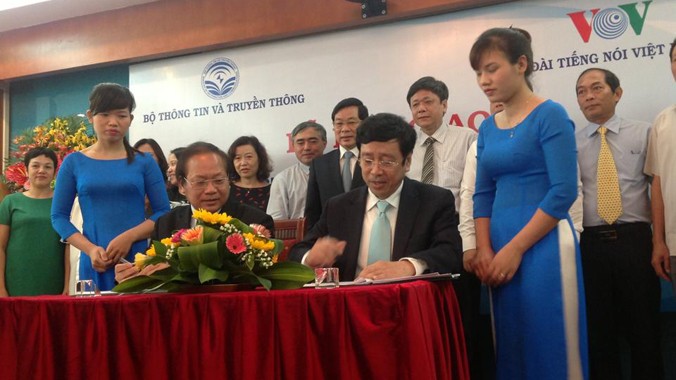 Sáng 27/6, Bộ Thông tin và Truyền thông đã ký kết bàn giao đài VTC về đài VOV. Ảnh: Dũng Nguyễn.