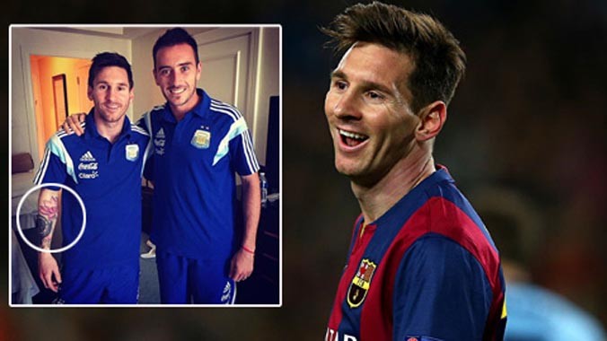 Messi ngày một nghiện xăm hình.