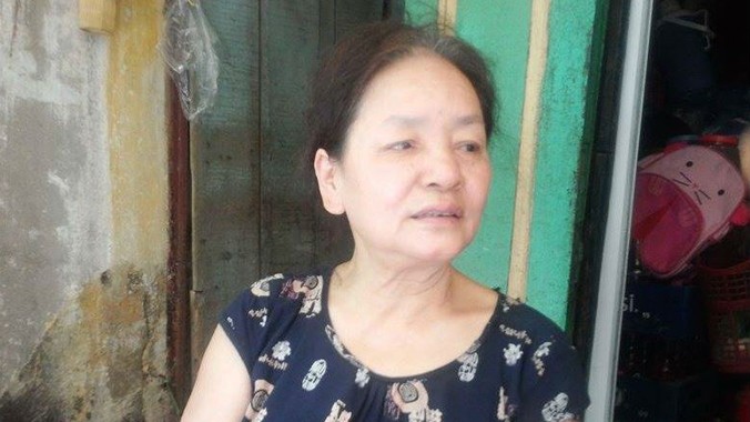 Bà Lê Thị K. (68 tuổi) nạn nhân trong clip.