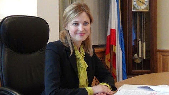 Công tố viên trưởng N. Poklonskaya tại văn phòng làm việc - trụ sở Viện Công tố Crimea.