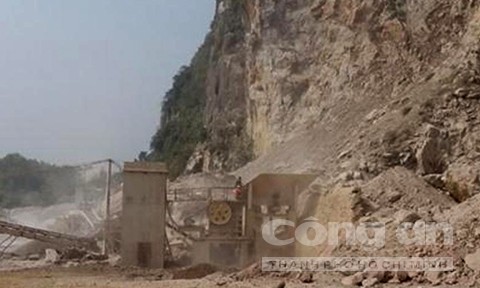 Mỏ đá của Công ty TNHH Đông Thành, nơi hai công nhân tử vong trong vòng 3 tháng.