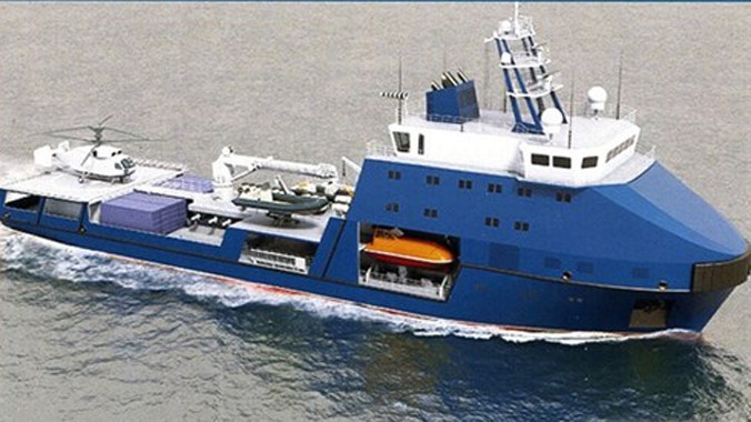 Một trong những biến thể tàu vận tải đa năng thuộc Project 03182 do cục thiết kế Zelenodolsk phát triển.