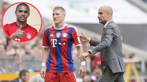 Guardiola đang bị nghi ngờ với những quyết định khó hiểu tại Bayern như bán đi Schweinsteiger hay chiêu mộ Costa (ảnh nhỏ).