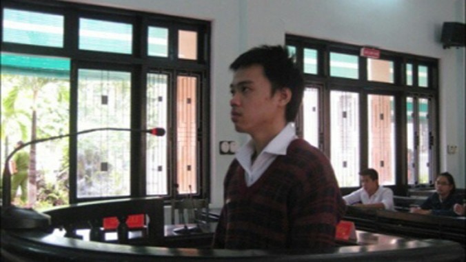 Bị cáo Trần Thanh Phúc tại phiên tòa phúc thẩm.