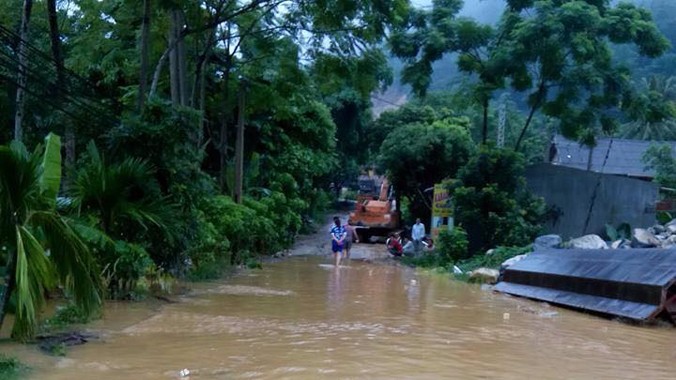 Ngập lụt tại xã Trung Thành, huyện Quan Hóa (Thanh Hóa). Ảnh: CTV.