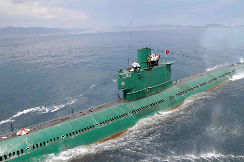 Một chiếc tàu ngầm của Triều Tiên. Ảnh: KCNA.