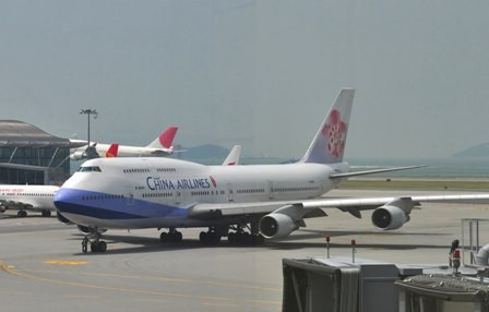 Máy bay của China Airlines tại Tân Sơn Nhất sáng 27/8. Ảnh minh họa.