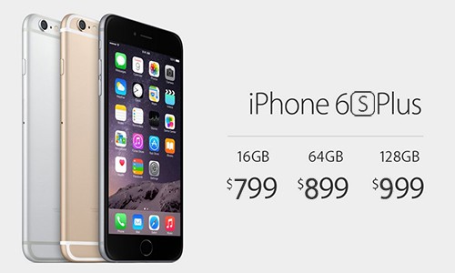 Giá bán dự kiến của iPhone 6S Plus. Ảnh minh họa.