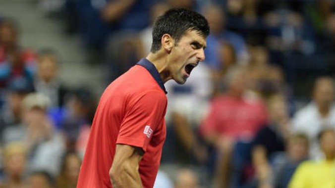 Niềm vui chiến thắng của Novak Djokovic.