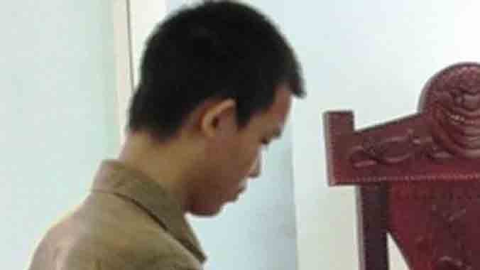 Bị cáo Nguyễn Tấn Khang tại phiên tòa.