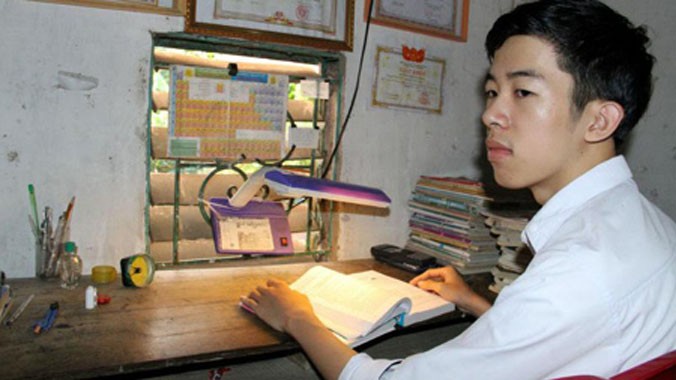 Em Nguyễn Đức Ngà đã được xét vào Học viện Cảnh sát nhân dân.