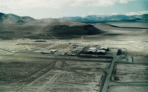 Khu vực 51 nhìn từ trên cao. Ảnh: Nevada Aerospace Hall of Fame.