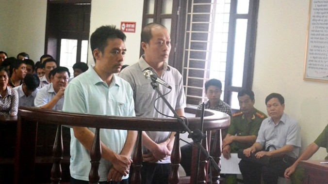 Hai bị cáo Lê Đức Hải và Lê Văn Hải tại phiên xử ngày 29/9.