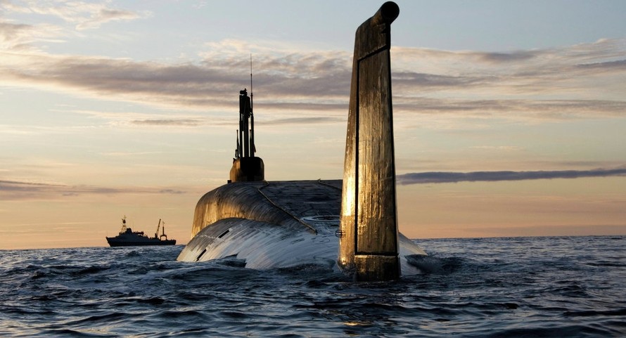 Tàu ngầm lớp Borei của Nga. Ảnh: Sputnik.
