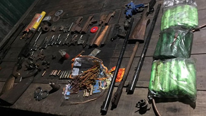 Cơ quan chức năng đã phát hiện và thu giữ nhiều vũ khí trong xưởng sản xuất súng đạn của đối tượng Sửu.