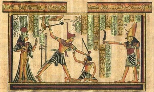 Một bức tranh mô tả cảnh xử phạt ở Ai Cập cổ đại. Ảnh: Akhepedia.com.