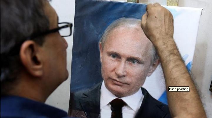 Chân dung Tổng thống Nga Putin. Ảnh: AFP.