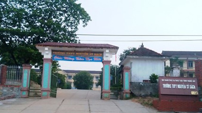 Trường THPT Nguyễn Sỹ Sách, nơi xảy ra vụ trộm.
