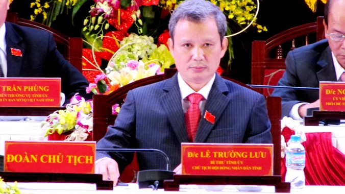 Ông Lê Trường Lưu tái đắc cử Bí thư Tỉnh ủy TT-Huế khóa 15, nhiệm kỳ 2015 - 2020. Ảnh: Ngọc Văn.