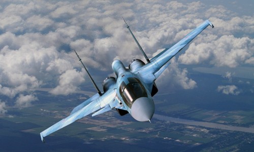 Tiêm kích bom hiện đại Su-34 của Nga tham gia chiến dịch không kích tại Syria. Ảnh: Sputnik.