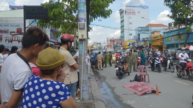 Hiện trường vụ tai nạn.