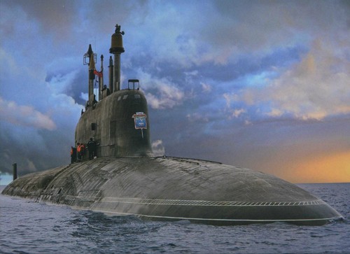 Tàu ngầm tên lửa hạt nhân Severodvinsk của Nga. Ảnh: Reddit.