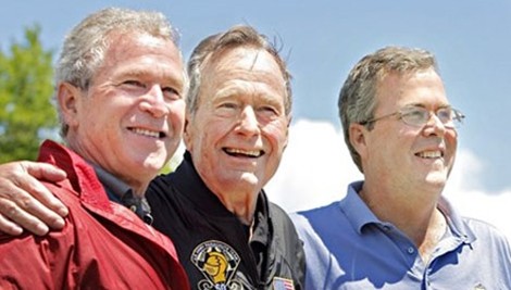Ảnh chụp đại gia đình nhà Bush.