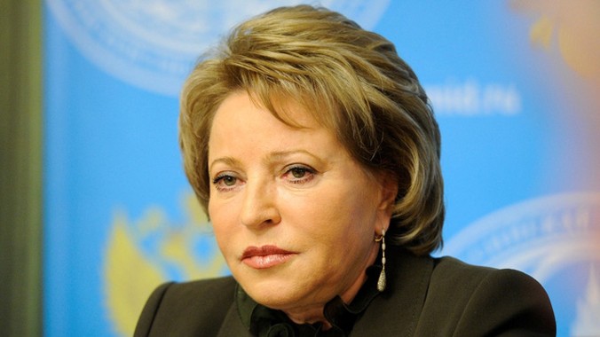 Chủ tịch Thượng viện Nga Valentina Matvienko. Ảnh: Infosyrie.