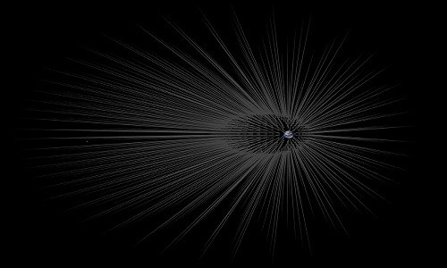 Trái Đất được bao bọc bởi vật chất tối. Ảnh: NASA/JPL-Caltech.