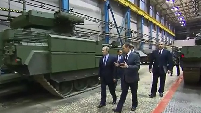 Putin thị sát xe chiến đấu bộ binh giống xe tăng Armata