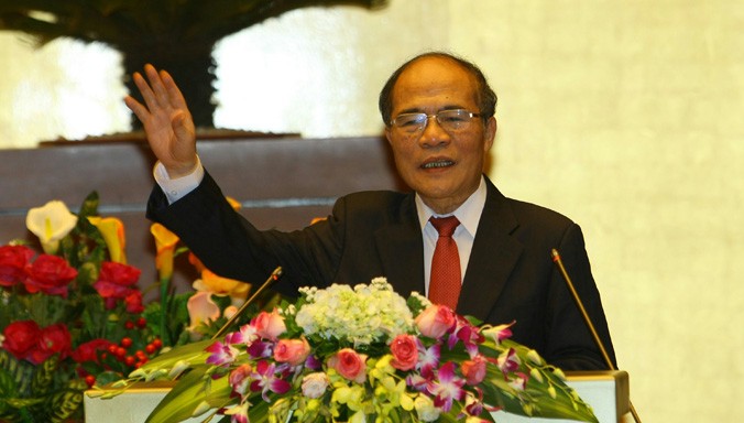 Chủ tịch Nguyễn Sinh Hùng. Ảnh: Như Ý