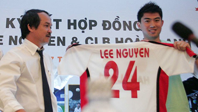 Bầu Đức và Lee Nguyễn từng tạo nên một "cuộc tình" đẹp ở V-League. Ảnh: Đức Đồng.