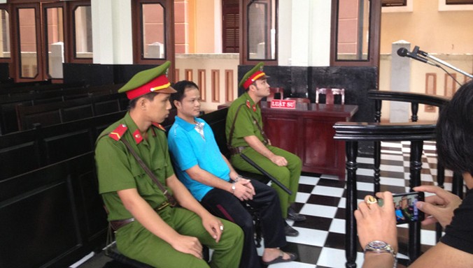 Bị cáo Võ Văn Minh trong phòng xét xử.