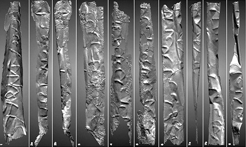 Hình kỹ thuật số của cuộn giấy bạc 1.300 tuổi ở Jordan. Ảnh: Nature.