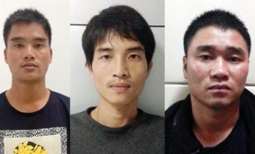 Ba nghi phạm người Trung Quốc trong đường dây bắt cóc anh Phương. Ảnh: CA.