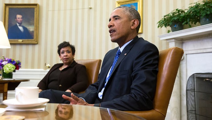 Tổng thống Obama phát biểu trước báo giới tại Nhà Trắng hôm 4/1. Ảnh: NYTimes.