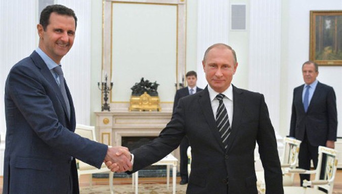 Tổng thống Syria Bashar al-Assad (trái) có chuyến thăm Nga vào tháng 10 năm ngoái. Ảnh: Kremlin.ru.