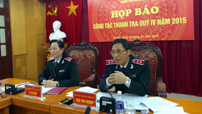 Ông Ngô Văn Khánh trả lời câu hỏi của phóng viên.