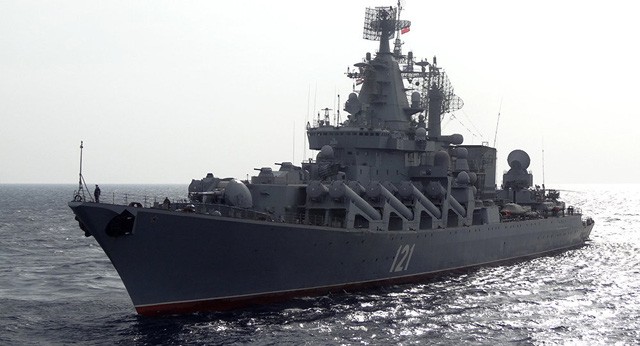 Tuần dương hạm Moskva. Ảnh: AFP.