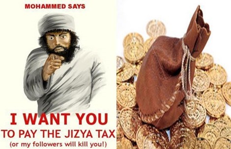 IS áp đặt loại thuế bảo kê "Jizya" đối với tín đồ Công giáo. Trong ảnh: "Ta muốn các người đóng thuế Jizya" (nếu không sẽ bị người của ta giết chết).