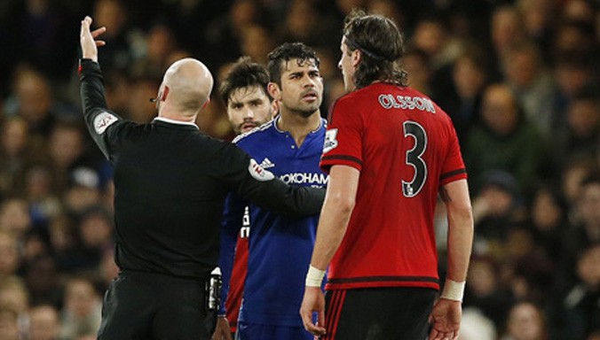 Diego Costa đã không giữ được bình tĩnh sau trận đấu.