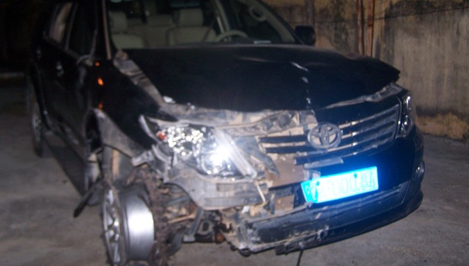 Xe ô tô gây tai nạn liên hoàn.