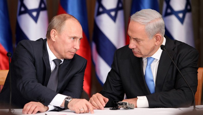 Thủ tướng Benjamin Netanyahu và Tổng thống Nga Vladimir Putin trong một cuộc gặp.