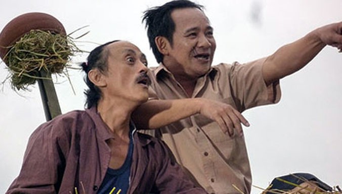 Bộ đôi Quang Tèo - Giang Còi quen thuộc với các vai nông dân chất phác.